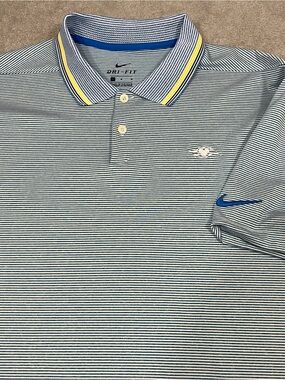 Nike golf Disney Cruise Line Mickey Mouse Golf Shirt Men’s Size Large Striped